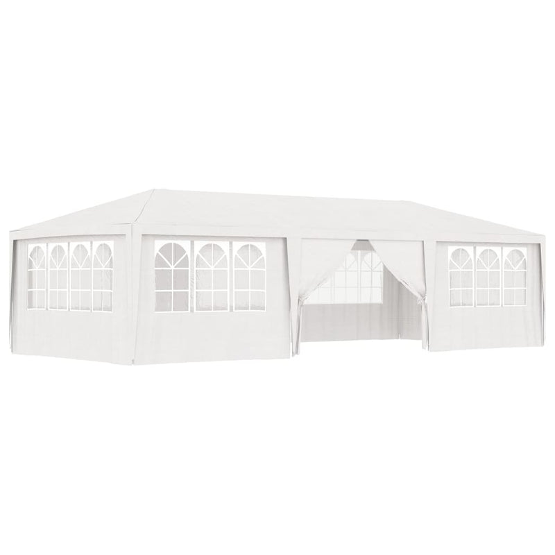 Dealsmate  Professional Party Tent with Side Walls 4x9 m White 90 g/m²