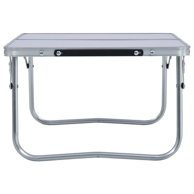 Dealsmate  Folding Camping Table White Aluminium 60x40 cm