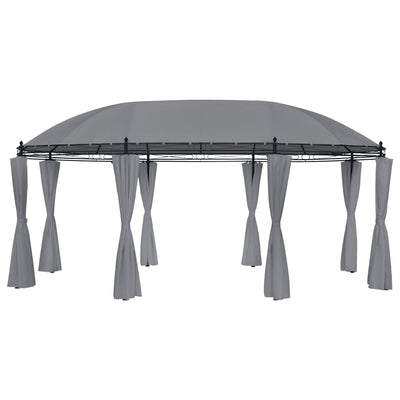 Dealsmate  Gazebo with Curtains 520x349x255 cm Anthracite