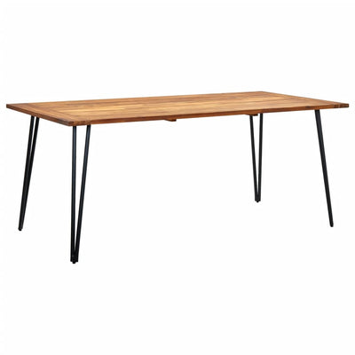 Dealsmate  Garden Table with Hairpin Legs 180x90x75 cm Solid Acacia Wood