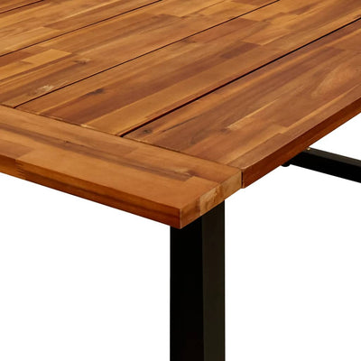 Dealsmate  Garden Table with U-shaped Legs 180x90x75 cm Solid Acacia Wood