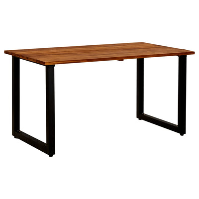 Dealsmate  Garden Table with Hairpin Legs 140x80x75 cm Solid Acacia Wood