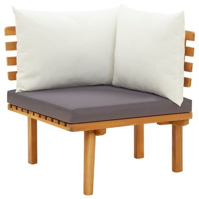 Dealsmate  Garden Corner Sofa with Cushions Solid Acacia Wood