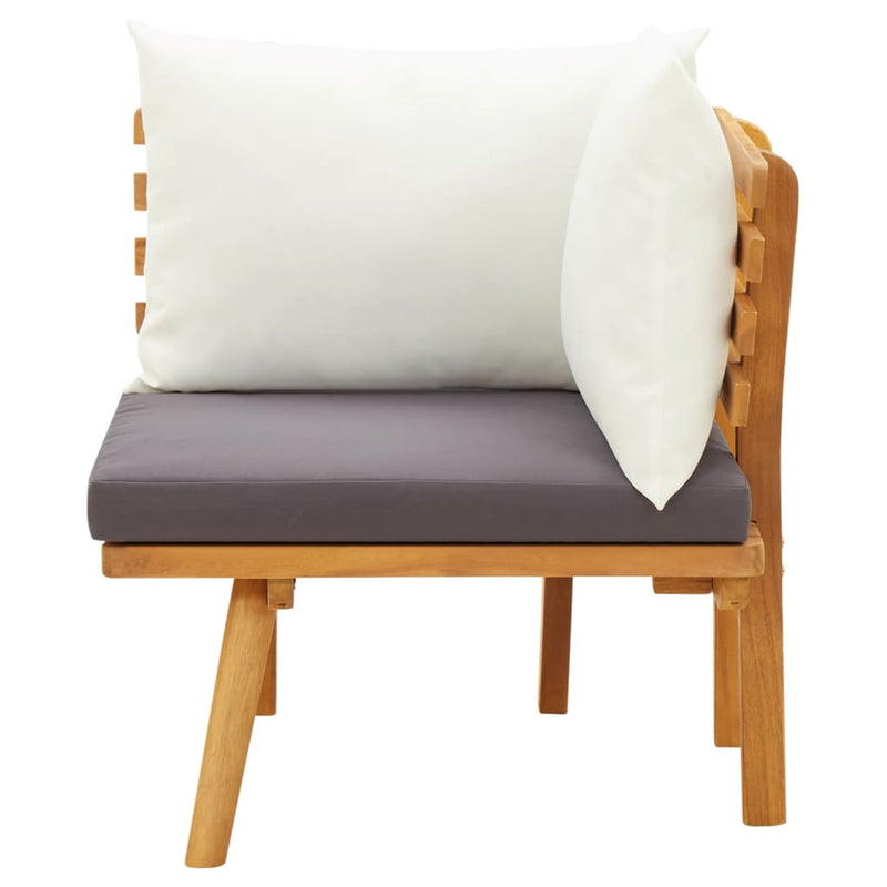 Dealsmate  Garden Corner Sofa with Cushions Solid Acacia Wood