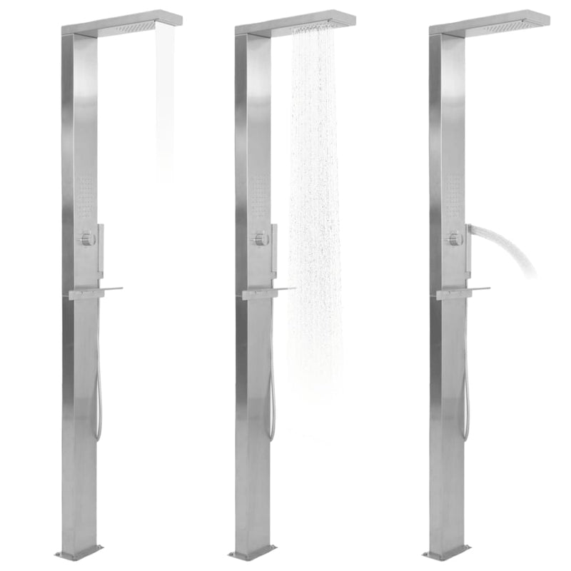 Dealsmate  Outdoor Shower Stainless Steel Square