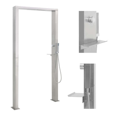 Dealsmate  Outdoor Shower Stainless Steel Double Jets
