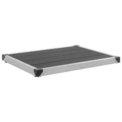 Dealsmate  Outdoor Shower Tray WPC Stainless Steel 80x62 cm Grey