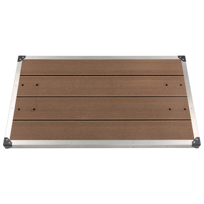 Dealsmate  Outdoor Shower Tray WPC Stainless Steel 110x62 cm Brown