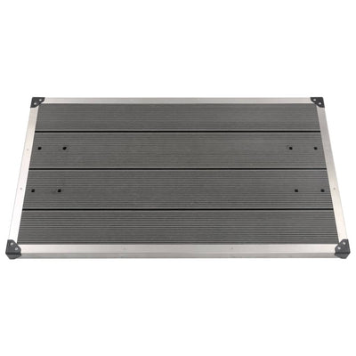 Dealsmate  Outdoor Shower Tray WPC Stainless Steel 110x62 cm Grey