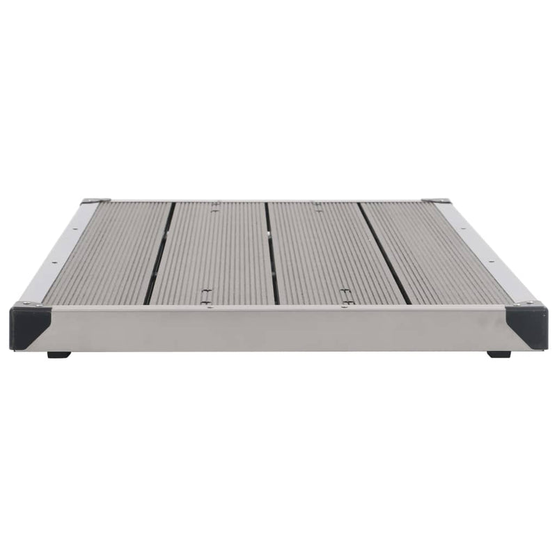 Dealsmate  Outdoor Shower Tray WPC Stainless Steel 110x62 cm Grey