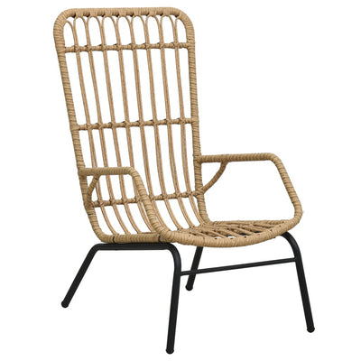Dealsmate  Garden Chair Poly Rattan Light Brown
