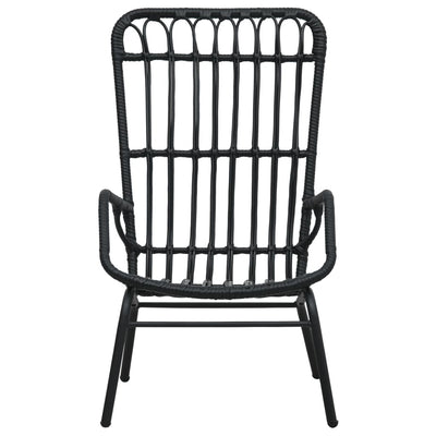Dealsmate  Garden Chair Poly Rattan Black