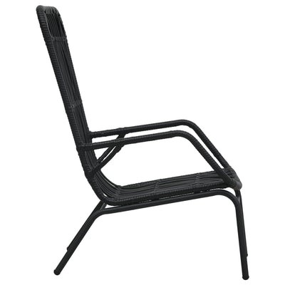 Dealsmate  Garden Chair Poly Rattan Black