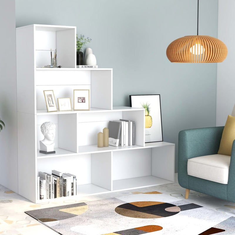 Dealsmate  Book Cabinet/Room Divider White 155x24x160 cm Engineered Wood