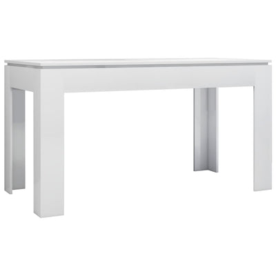 Dealsmate  Dining Table High Gloss White 140x70x76 cm Chipboard