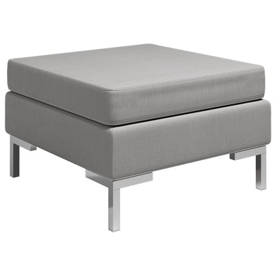 Dealsmate  Sectional Footrest with Cushion Farbic Grey