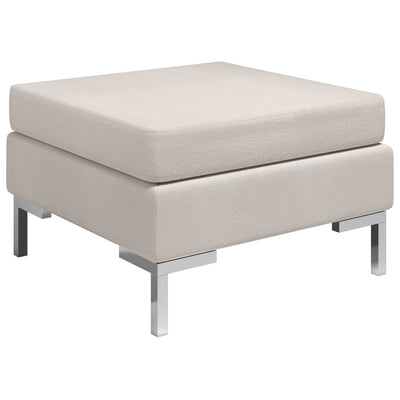 Dealsmate  Sectional Footrest with Cushion Farbic Cream