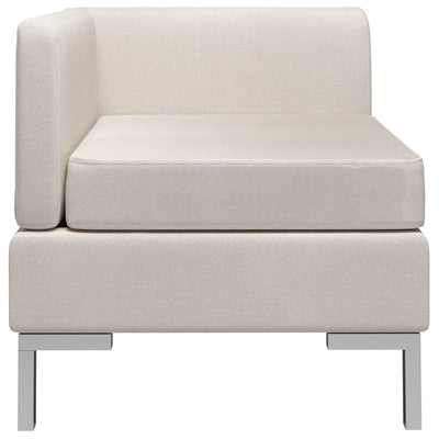 Dealsmate  Sectional Corner Sofa with Cushion Fabric Cream