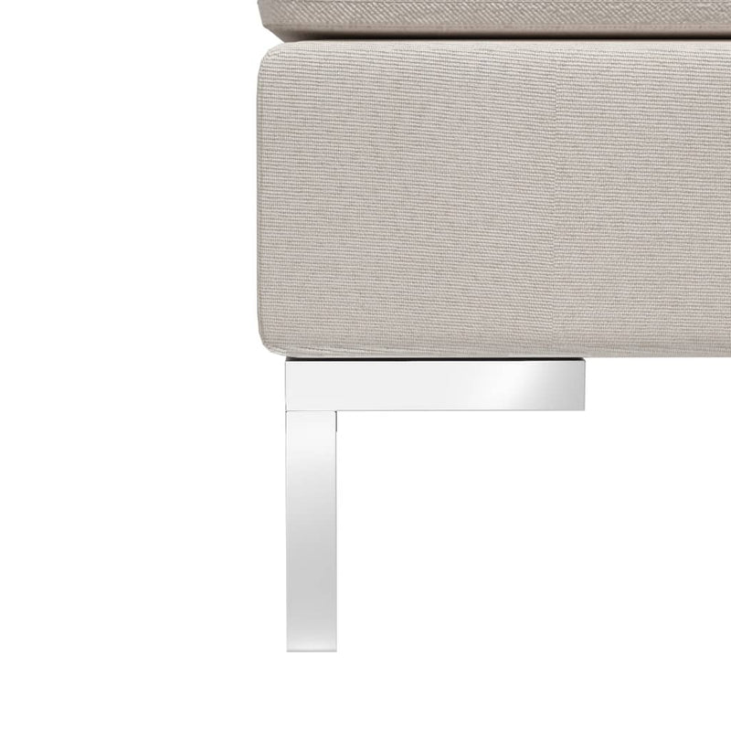Dealsmate  Sectional Corner Sofa with Cushion Fabric Cream