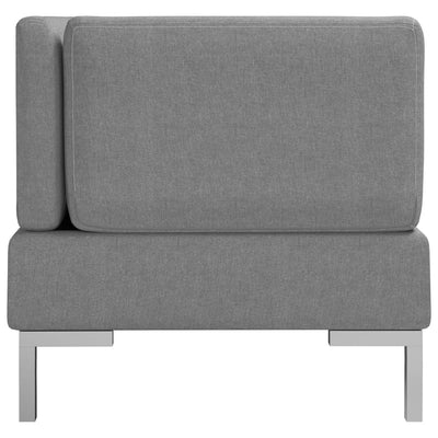 Dealsmate  3 Piece Sofa Set Fabric Light Grey