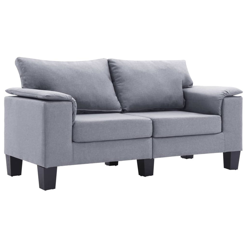 Dealsmate  2-Seater Sofa Light Grey Fabric