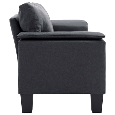 Dealsmate  2-Seater Sofa Dark Grey Fabric