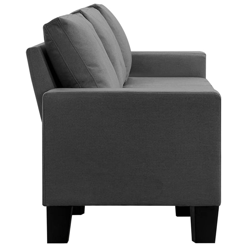 Dealsmate  5-Seater Sofa Dark Grey Fabric