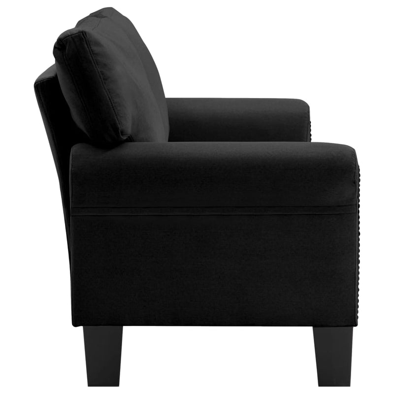 Dealsmate  2-Seater Sofa Black Fabric