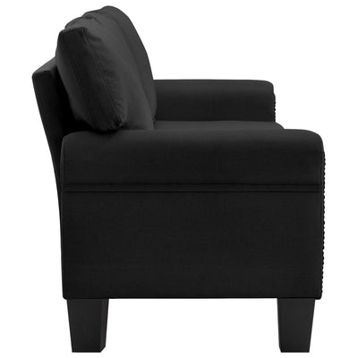 Dealsmate  3-Seater Sofa Black Fabric