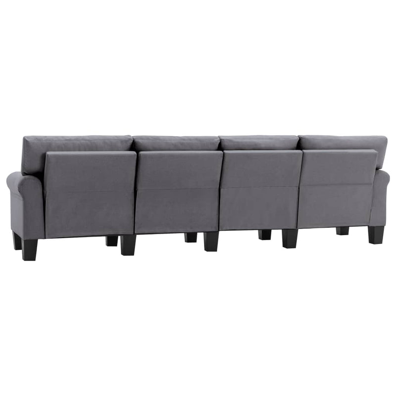 Dealsmate  4-Seater Sofa Light Grey Fabric