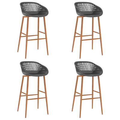 Dealsmate  Bar Chairs 4 pcs Grey