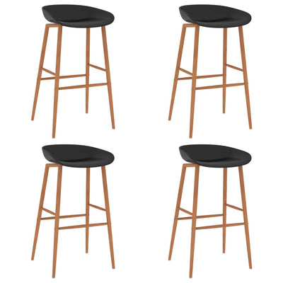 Dealsmate  Bar Chairs 4 pcs Black