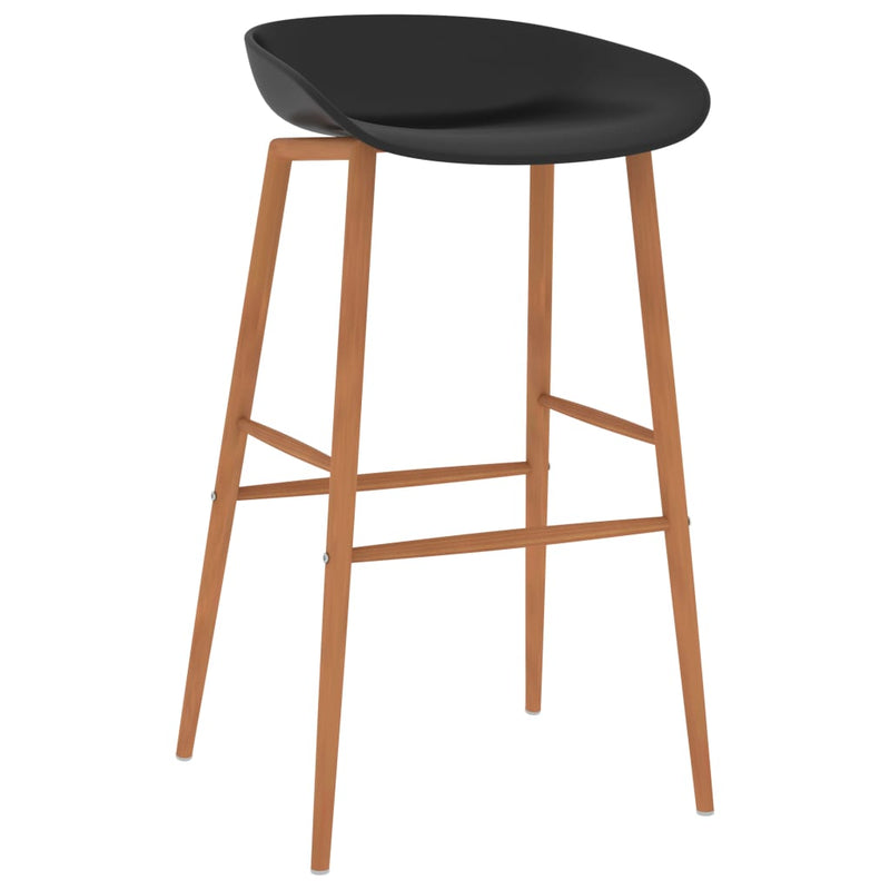 Dealsmate  Bar Chairs 4 pcs Black