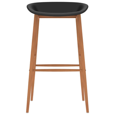 Dealsmate  Bar Chairs 4 pcs Black