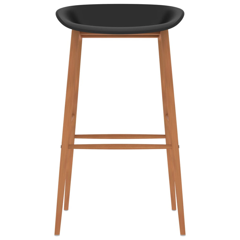 Dealsmate  Bar Chairs 4 pcs Black