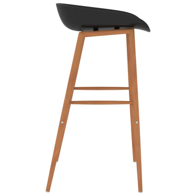 Dealsmate  Bar Chairs 4 pcs Black
