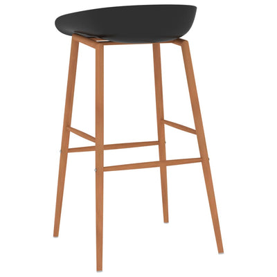 Dealsmate  Bar Chairs 4 pcs Black