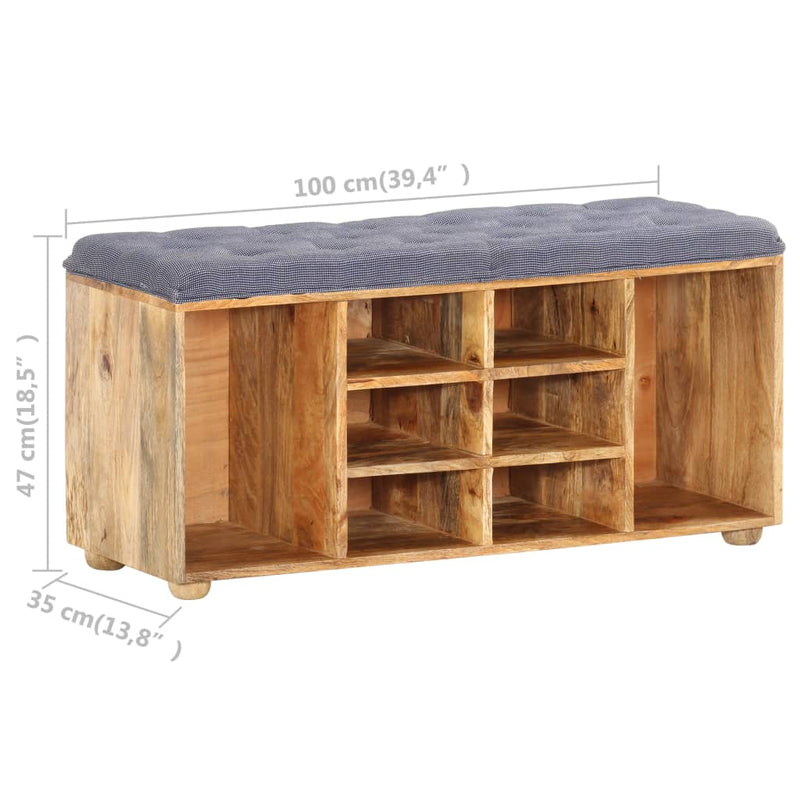 Dealsmate  Hall Bench 100x35x47 cm Solid Mango Wood