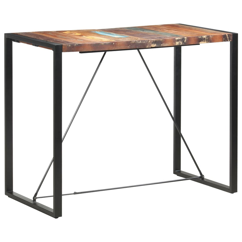 Dealsmate  Bar Table 140x70x110 cm Solid Reclaimed Wood