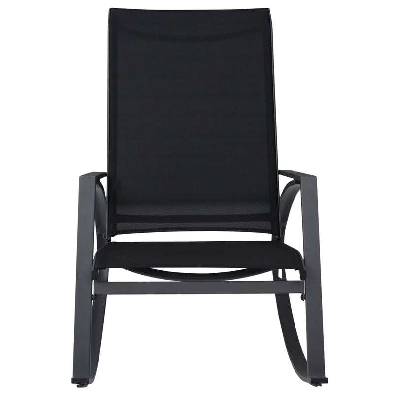 Dealsmate  Garden Rocking Chairs 2 pcs Textilene Black