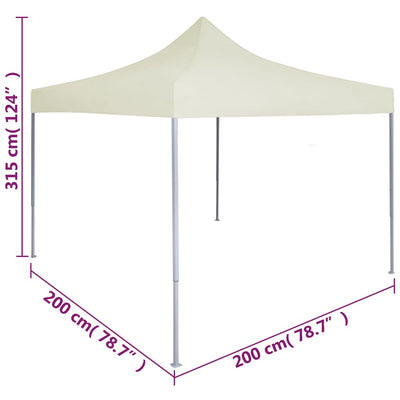 Dealsmate  Professional Folding Party Tent 2x2 m Steel Cream