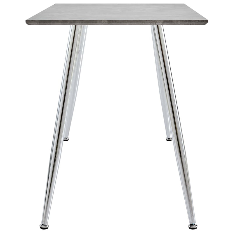Dealsmate  Dining Table Concrete and Silver 120x60x74 cm MDF