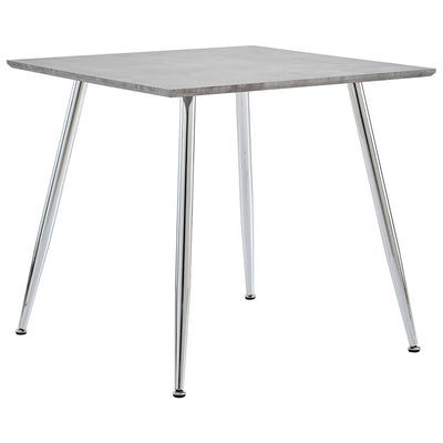 Dealsmate  Dining Table Concrete and Silver 80.5x80.5x73 cm MDF