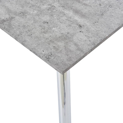Dealsmate  Dining Table Concrete and Silver 80.5x80.5x73 cm MDF