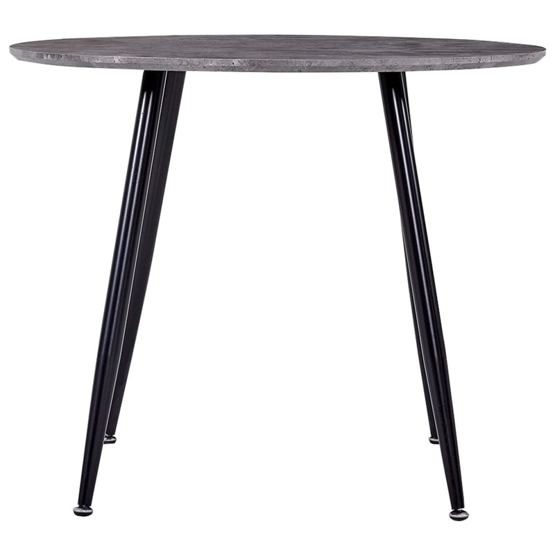 Dealsmate  Dining Table Concrete and Black 90x73.5 cm MDF