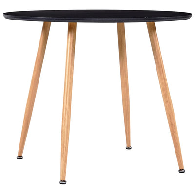 Dealsmate  Dining Table Black and Oak 90x73.5 cm MDF