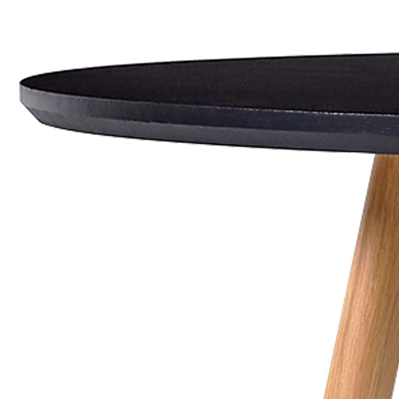 Dealsmate  Dining Table Black and Oak 90x73.5 cm MDF