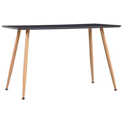 Dealsmate  Dining Table Grey and Oak 120x60x74 cm MDF
