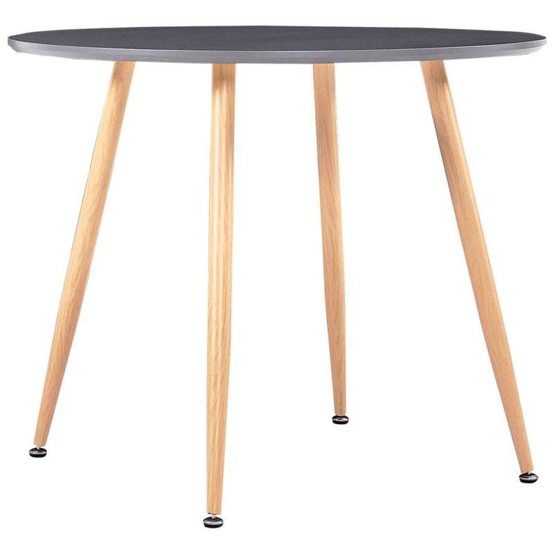 Dealsmate  Dining Table Grey and Oak 90x73.5 cm MDF