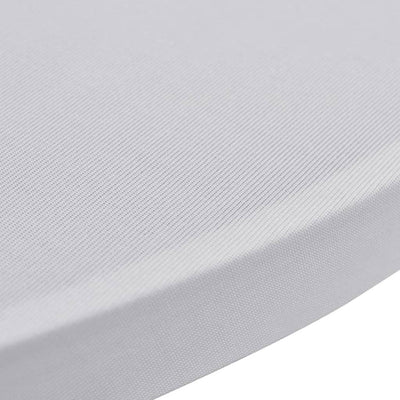 Dealsmate  Standing Table Cover Ø60 cm White Stretch 4 pcs